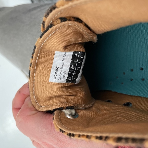 SeaVees Leopard Print Calf Skin Mid High Tops 8 - Picture 7 of 8